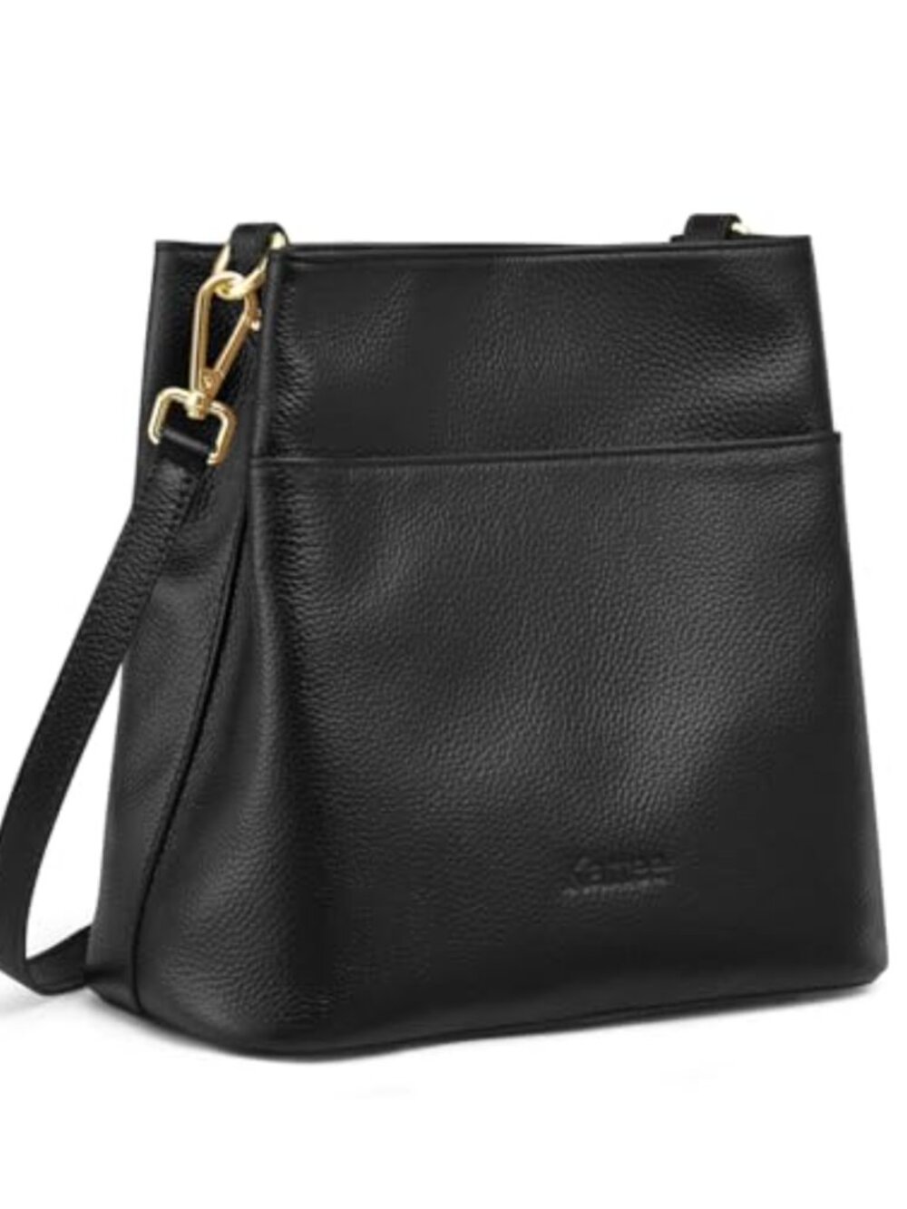 Genuine Leather Handbag Shoulder Crossbody Bucket Purse 2 Straps